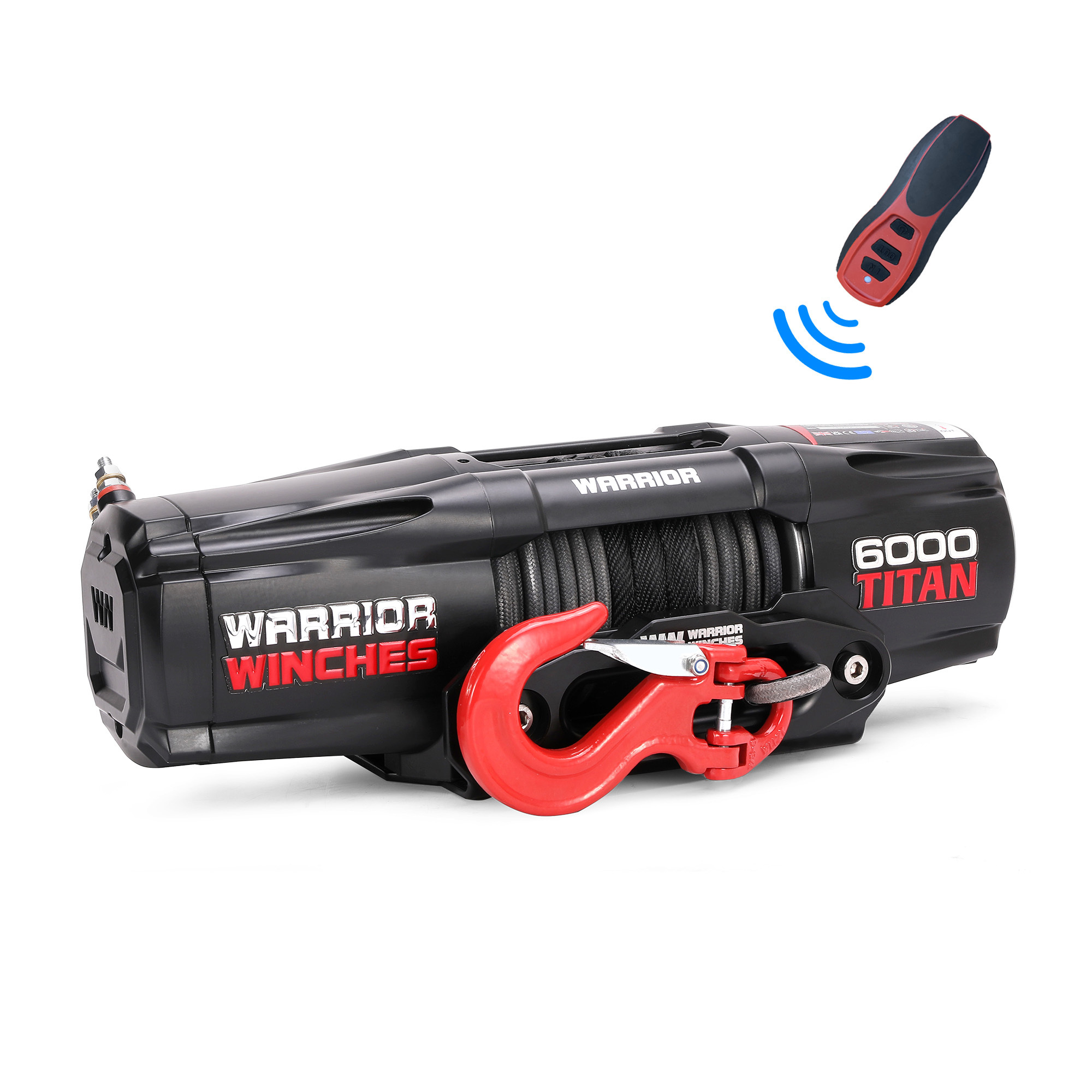 Warrior Winches Titan Electric Winch — 6,000-Lb. Capacity, 12V, Synthetic Rope, Model# 60TTAA12-CAD